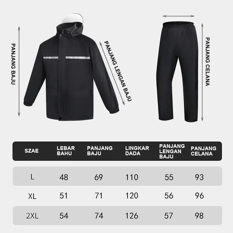 Waterproof Rain Suit for Men & Women | Reflective Riding Gear