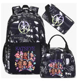 Hot Katseye Funny Print Backpacks WIth Lunch Bags Multi-pocket Camouflage Teens Travel Laptop Backpack Women School Bag Mochila