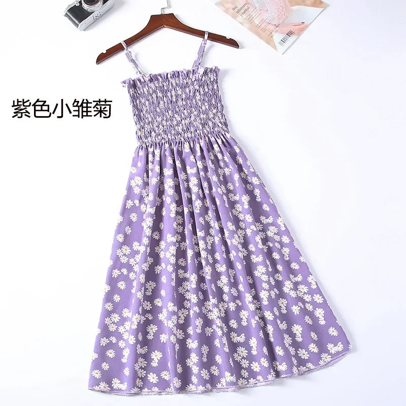 Summer Chiffon Spaghetti Strap Mini Dress