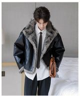 Men's Hooded Faux Fur Winter Jacket