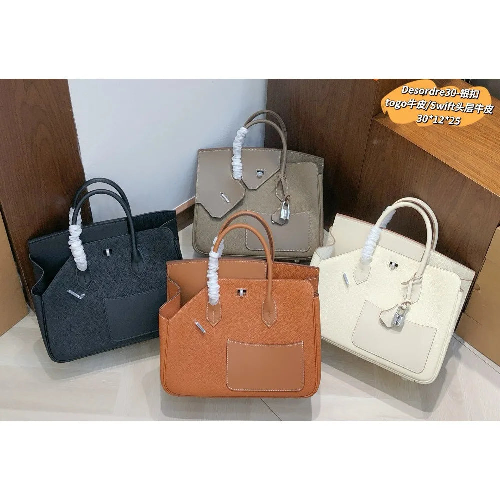 High Texture Handbag New Fashion Temperament Lychee Pattern Irregular Splicing Single Shoulder Messenger Women's Bag Commuting