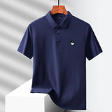Men's Ice Silk Golf Polo Shirt – 10 Colors, M to 5XL