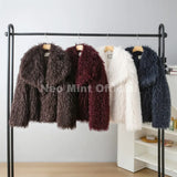 Lulicore Women’s Chic Brown Faux Fur Jacket – Premium Warm Autumn/Winter Overcoat