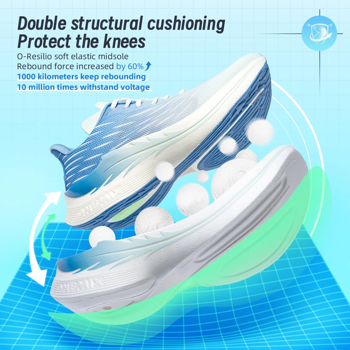 ONEMIX 2025 Air cushion Running Shoes  Breathable Outdoor Sport Sneakers Lightweight Athletic Jogging Walking Shoes