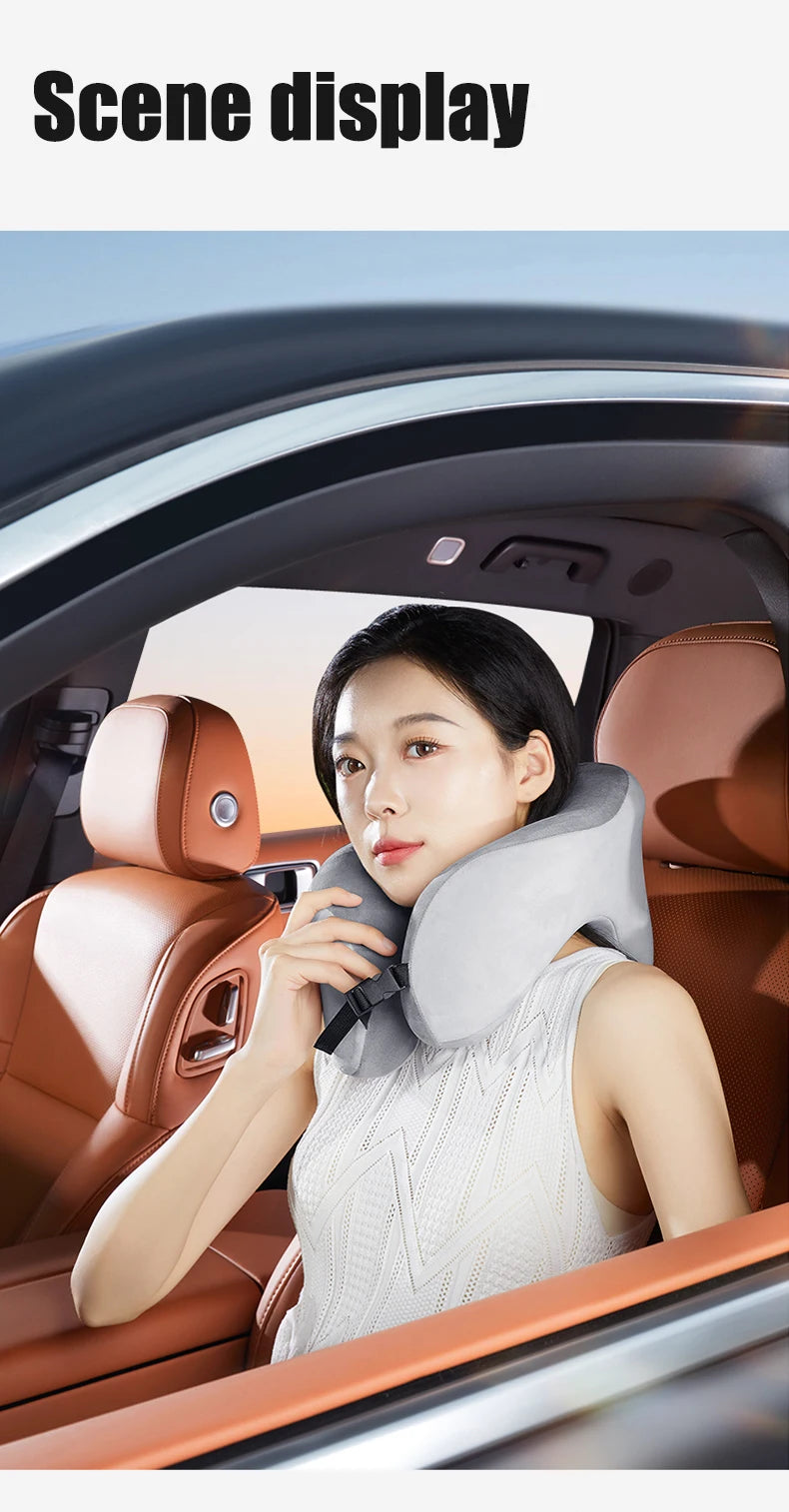 Memory Foam Travel Neck Pillow – Soft U-Shape Support