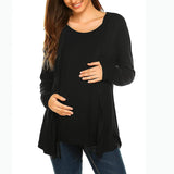 Layered Maternity & Nursing Top with Lace-Up Detail