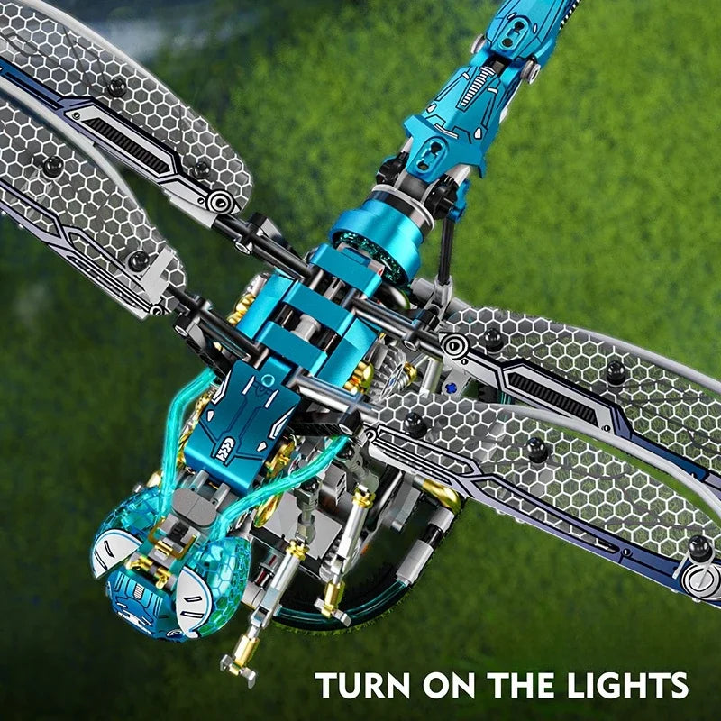 Creative Mechanical Dragonfly Construction Set Animal Building Blocks  MOC Educational Toy for Kids Adults STEM Learning Kit