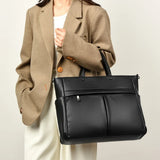 14'' Laptop Business Commuting Handbag Top Quality Materials Ladies Handbag Female Shoulder Bag Put in A4 Magazine and Notebook