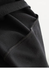 Elegant 100% Wool Elastic-Waist Skirt