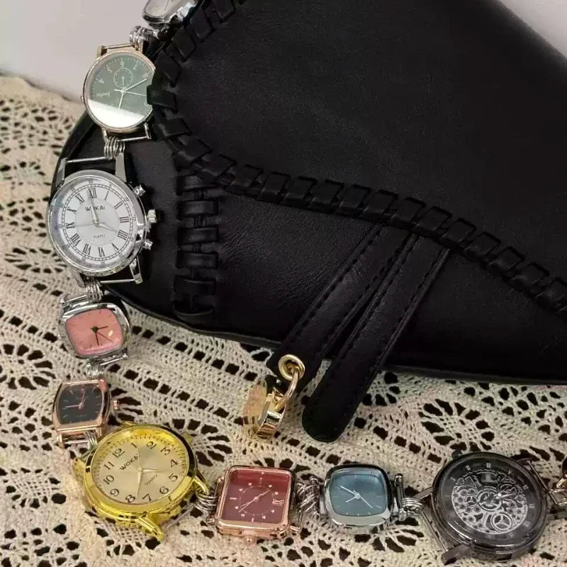Designer Luxury Saddle Bag Women 2025 New In Fashion Chic Metal Watch Strap Shoulder Bag Trend Graffiti Novelty Female Bags