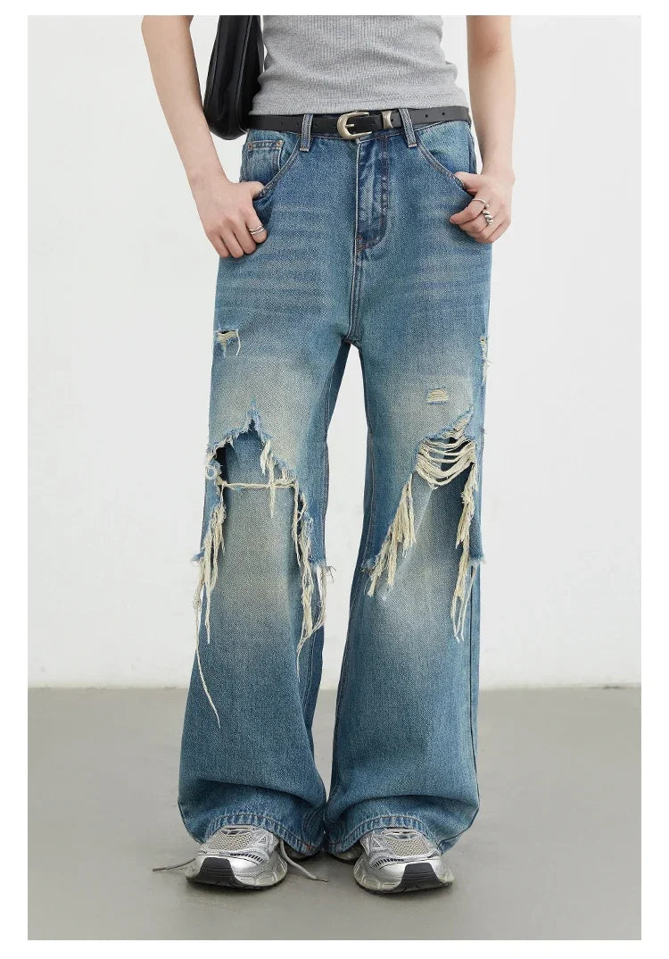 CHIC VEN Women Jeans Fashion Casual Loose High Waisted Wide Leg Denim Pants Streetwear Female Trousers Spring Autumn New 2026