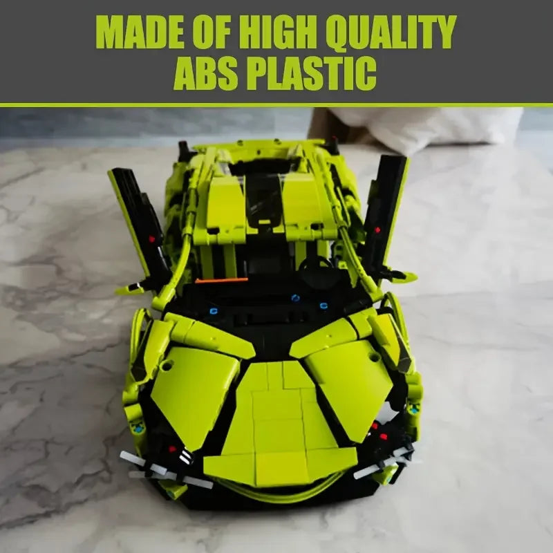 This 600-piece green sports car building block set enhances logical thinking skills and makes a perfect Halloween and birthday g