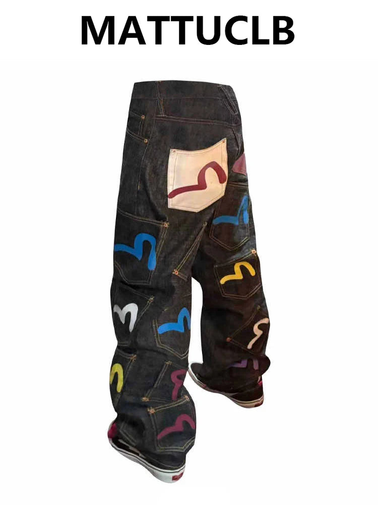 Women's Baggy Cargo Jeans – Punk Streetwear Denim
