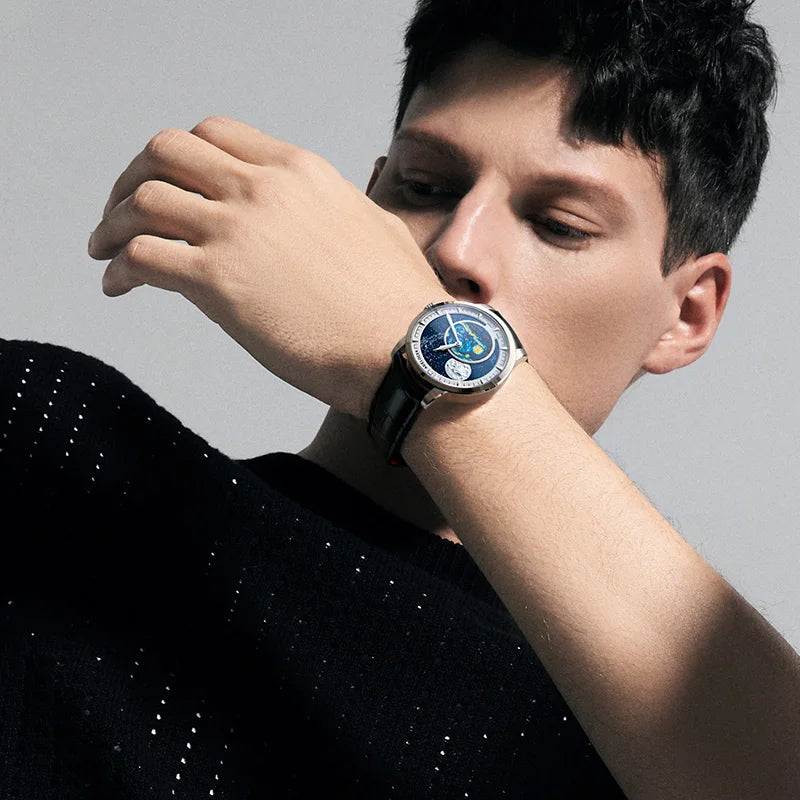 AGELOCER Astronomer Van Gogh Moon Phase Men's Watch