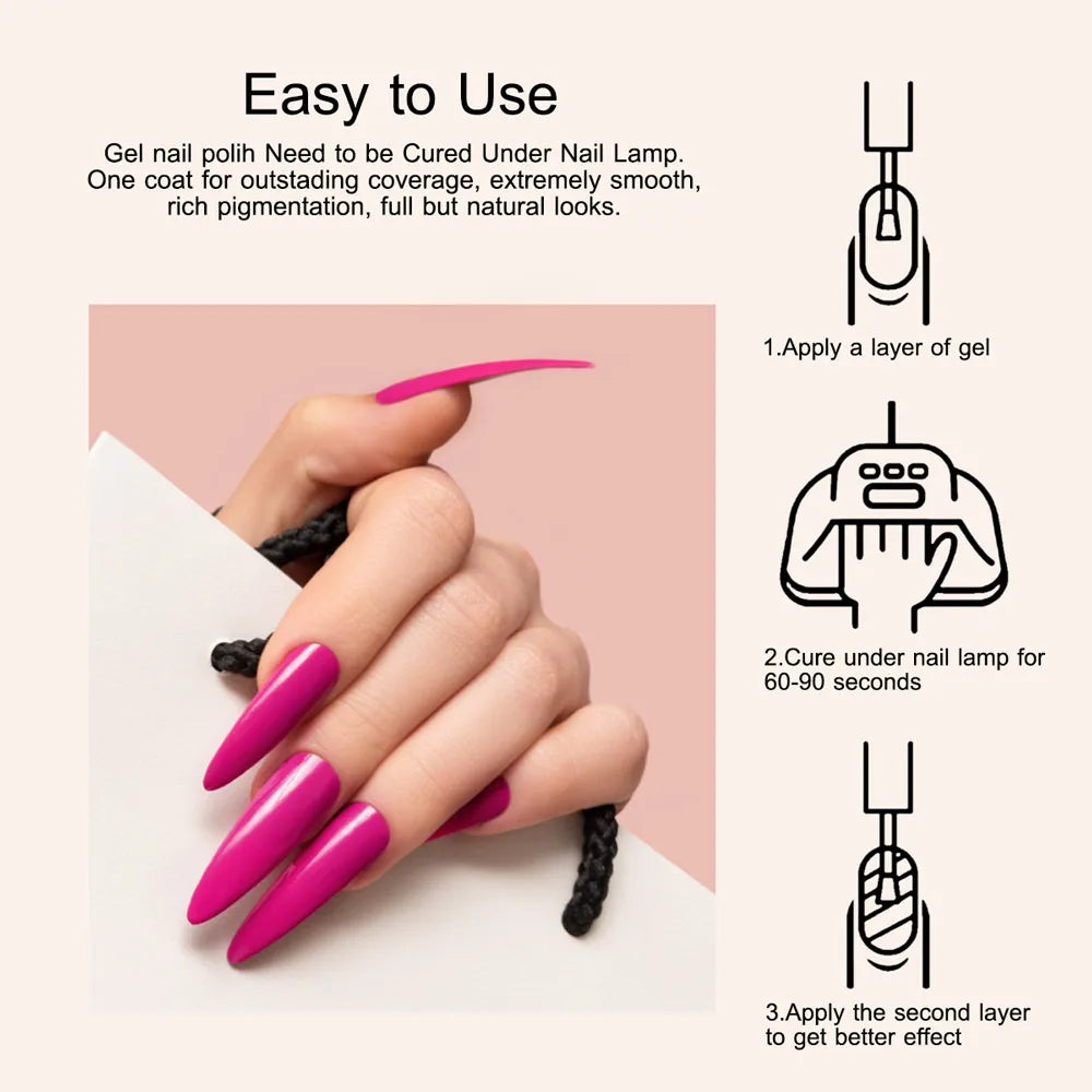 CANNI HEMA-Free Gel Polish Kit | Jelly, Nude & Rubber Base