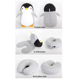 2-in-1 Cartoon Animal Travel Neck Pillow | U-Shape