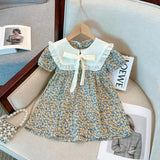 Summer Floral Bow Baby Dress