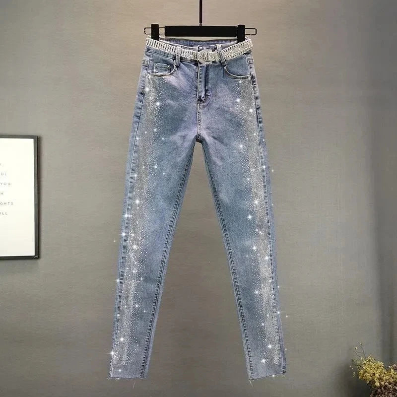 Women's High-Waist Slim Denim Pencil Jeans | S–5XL
