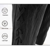 Pirate Pant Viking Costume for Men Renaissance Medieval Pants Drawstring Shorts Halloween Costume Adult Cosplay