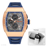 Men's Sport Chronograph: Stainless Steel Waterproof Quartz Watch