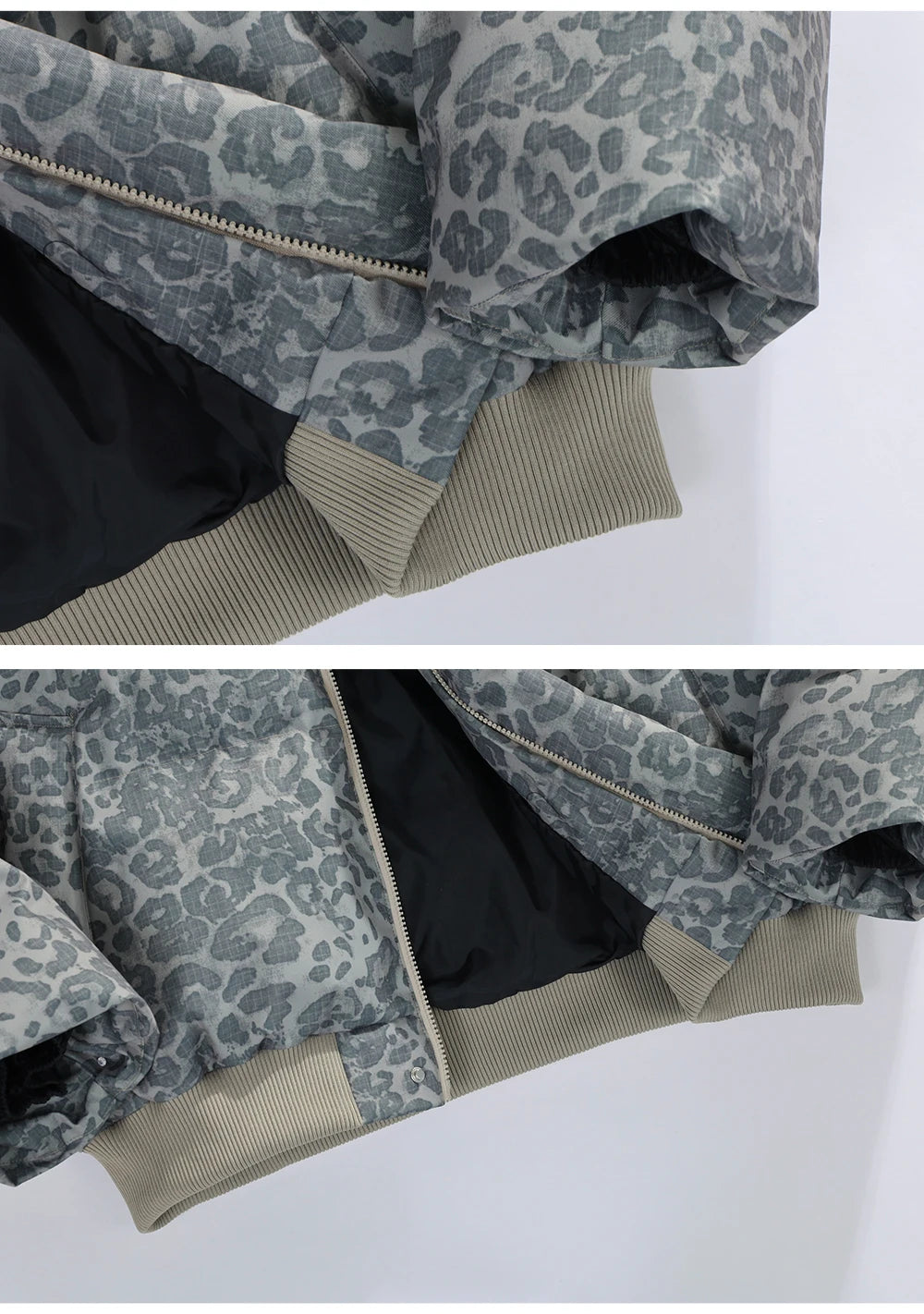 Unisex Graphic Puffer Jacket with Stand Collar