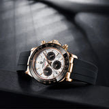 V2 PAGANI DESIGN 40MM Men's Quartz Watch Luxury Sapphire Stainless Steel 100m Waterproof Multi functional Men's Timing Watch