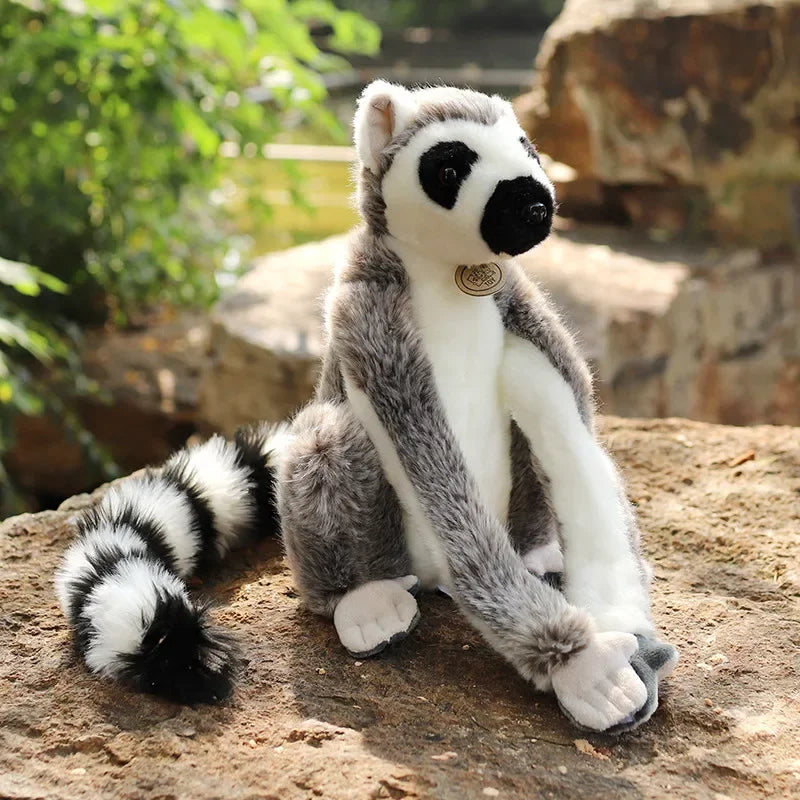 28cm Wild Lemur Plush Toy – Lifelike Stuffed Animal