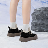 Snow Boots Women Winter Genuine Leather 2025 New Fleece Warm Thick Women's Booties Large Size  Women's Boots