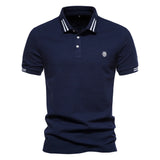 AIOPEON Men's 100% Cotton Polo Shirt – Refined Casual Style