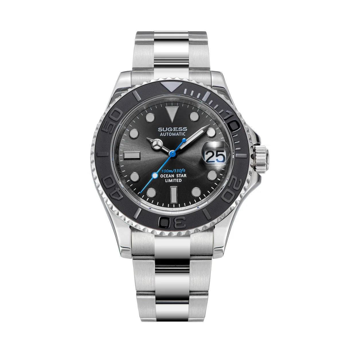 Sugess Master Dvier Watch For Men Automatic Mechanical Watches NH35A Movement Sapphire Luxury 100m Waterproof Clock S450-2 New