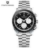 PAGANI DESIGN 2026 New Moon Men's Watches Luxury Quartz Watch For Men VK63 Chronograph AR Sapphire Mirror Ceramic Bezel Luminous