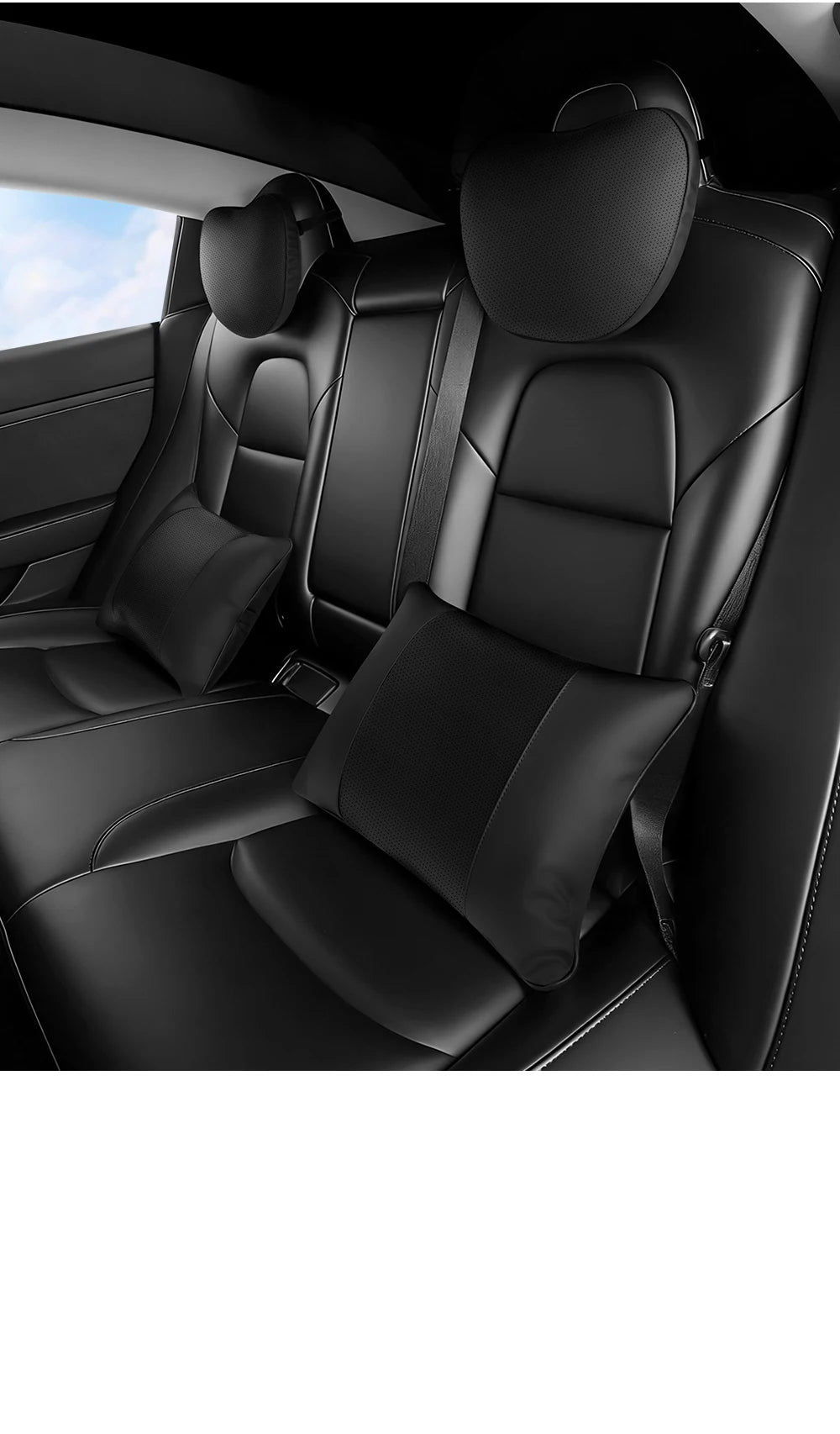 Tesla Model 3/Y Juniper Nappa Leather Car Seat Neck Pillow