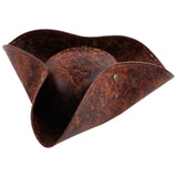 Faux Leather Pirate Hat Brown Captain Hat Vintage Button Masquerade Party Cosplay Costume Hat For Men Women Photography Props