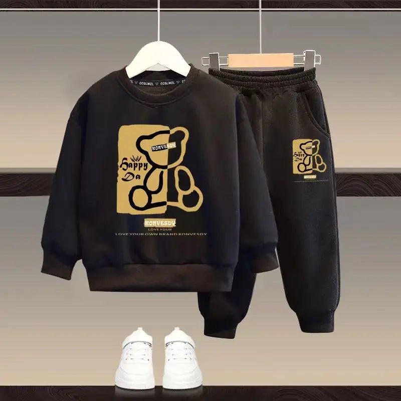 Autumn Baby Bear Sweatshirt & Pants 2-Piece Set
