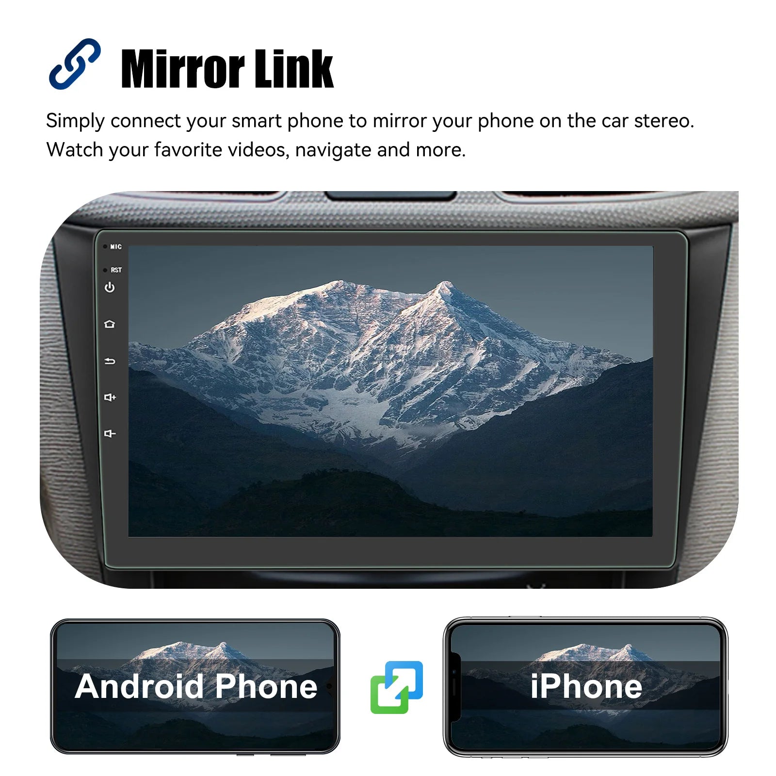ESSGOO 7"/9"/10" Double Din Car Stereo | Android 14 | CarPlay & Auto