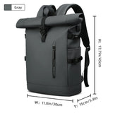 Heroic Knight Men's Backpack Waterproof Roll Top Backpack Women Travel Expandable USB Charging Large Capacity Laptop Bag Mochila