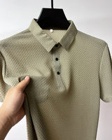 Men's Ice Silk Polo Shirt – Breathable Smart Casual Tee
