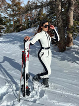 Waterproof Patchwork Ski Jumpsuit - Windproof Winter Overall