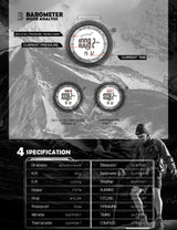 NORTH EDGE APACHE-46 Men Digital Watch Outdoor Sports Running Swimming Outdoor Sport Watches Altimeter Barometer Compass WR50M