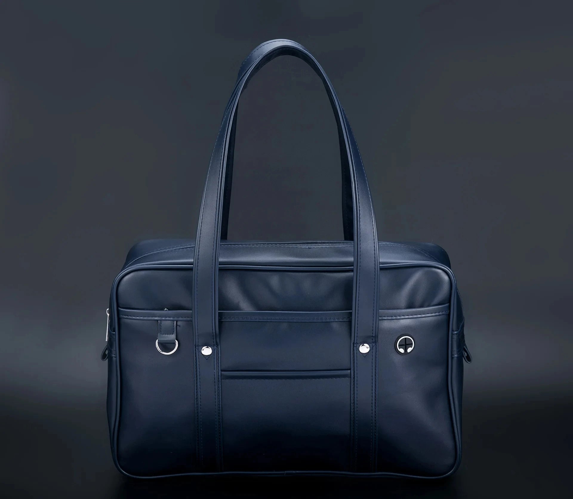 Premium USA-Made Japanese Style PU Leather Tote – Large Waterproof School & Travel Handbag