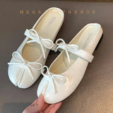 Women's Split-Toe Bow Loafers | Elegant Flat Pumps