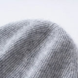 100% Cashmere Beanie Hat – Unisex Knit Winter Cap