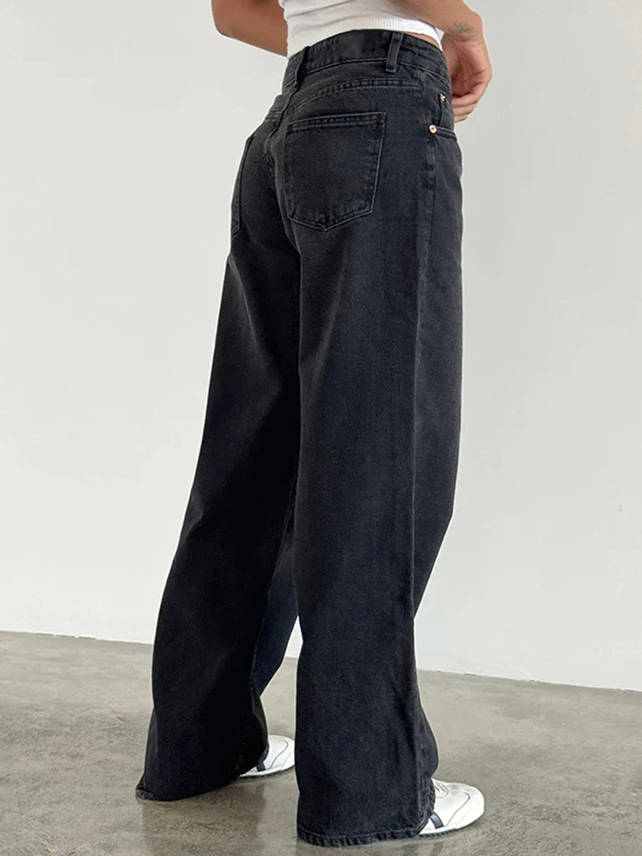 Y2K Baggy Straight-Leg Jeans