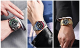 PAGANI DESIGN PD-1662 Luxury GMT Men Mechanical Wristwatch Sapphire Glass Stainless Steel 100M Waterproof Automatic Watches