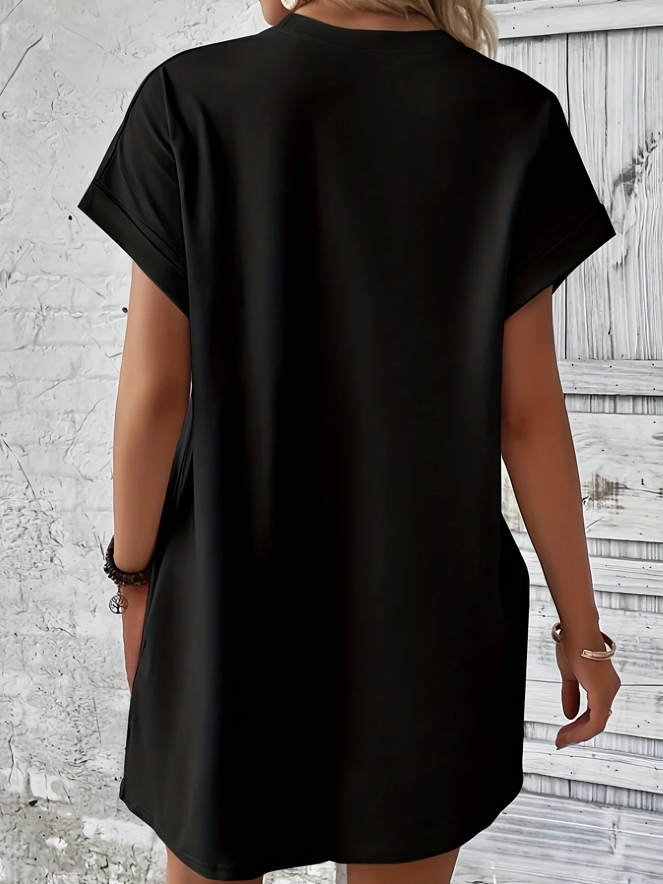 Los Angeles Letter Print Pocket Dress