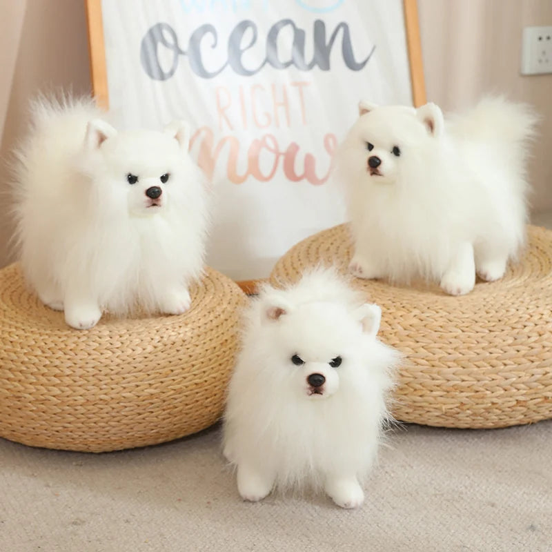 Premium Simulation Pomeranian Dog Plush Toy Cute Stuffed Animals High Quality Puppy Plushies Doll Cartoon Soft Kids Toys Gifts