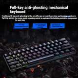 2026 New USB Gaming Mechanical Mini Keyboard Red Switch RGB Backlit 61 Keys Wired Feel for Game/Office