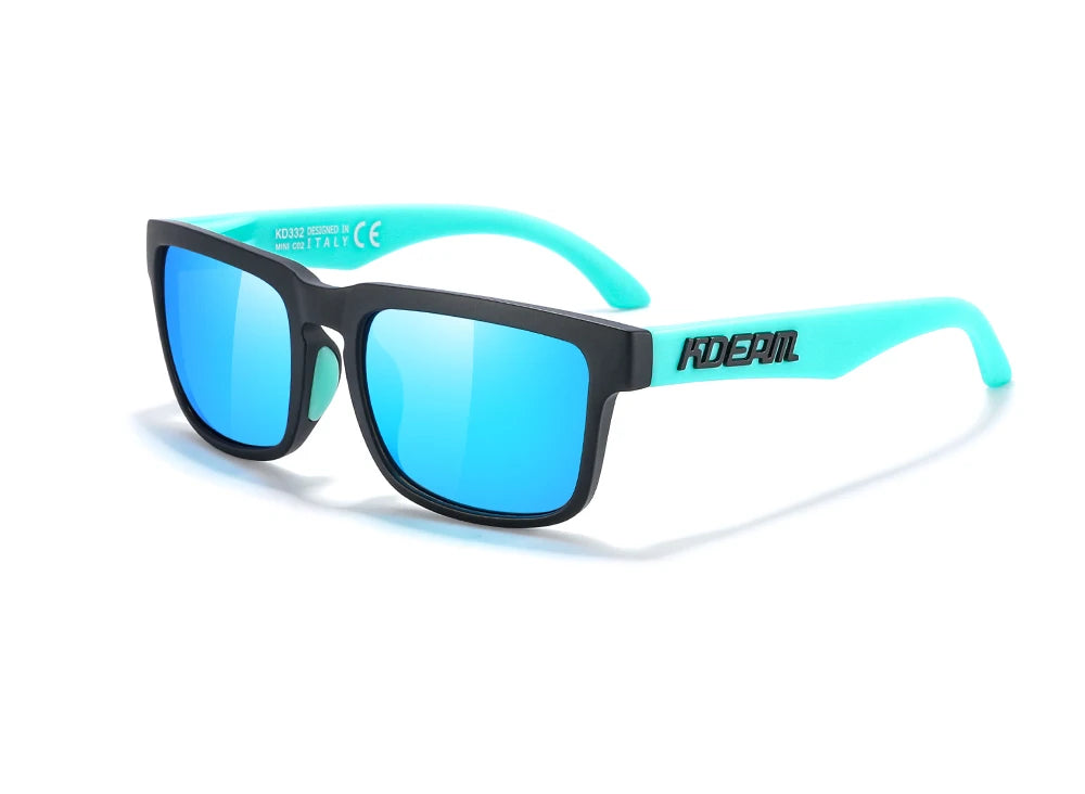 KDEAM For Young Age Small Size Polarized Sunglasses Reduce Glare and Enhance Clarity for Outdoor Sport Youthful Sun Glasses TR90
