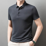 Men's Solid Color Polo Shirt | Breathable Summer Business Casual
