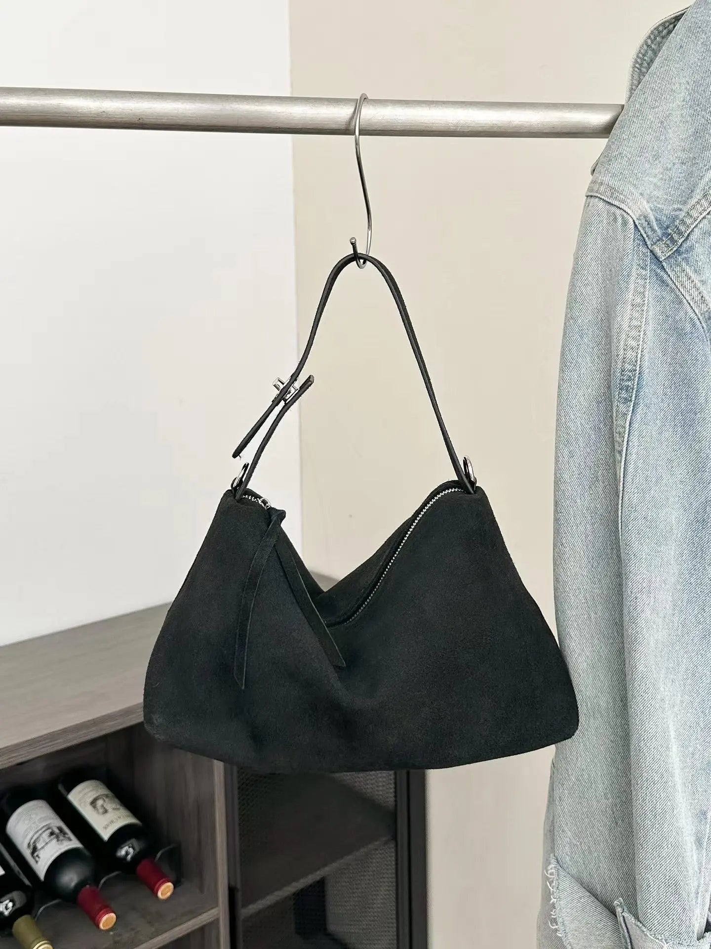 Luxury Suede Boston Tote
